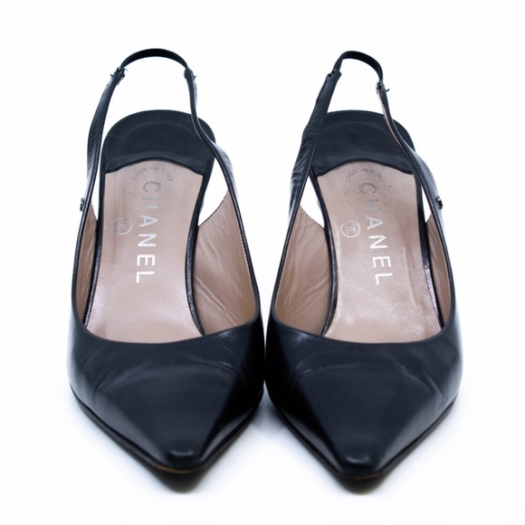 Chanel Leather Sling Back Pumps - Picture 2 of 9